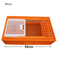 96x56x27cm New PP Plastic Chicken Crate Orange Animal Cage for Live Chicken Slaughterhouse Use 12-15 Chickens Capacity