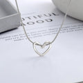 Korean Version Irregular Love Pendant Necklace Fashion Creative Versatile Hollow 925 Sterling Silver Necklace Jewelry for Women