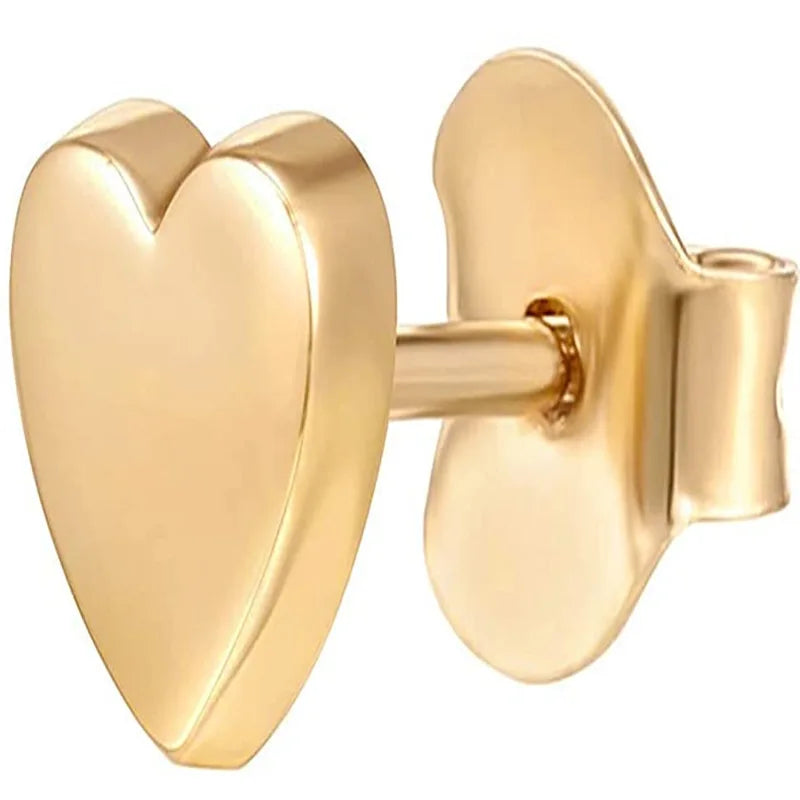 NEW 2025 Fashion Trend Peach Heart Shape Titanium Stud Earrings for Women