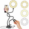 Factory Price LED Selfie Ring Light with Clip Stand Cold Warm Dimmable Photographic Ringlight Live Stream Lights Phone Holder