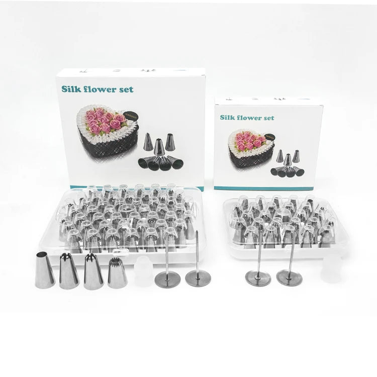 Stainless Steel Decorated Beak Set Eco-Friendly Silver Cake Decorating Nozzle Icing Baking Cupcake Tools Piping Nozzle for Cake