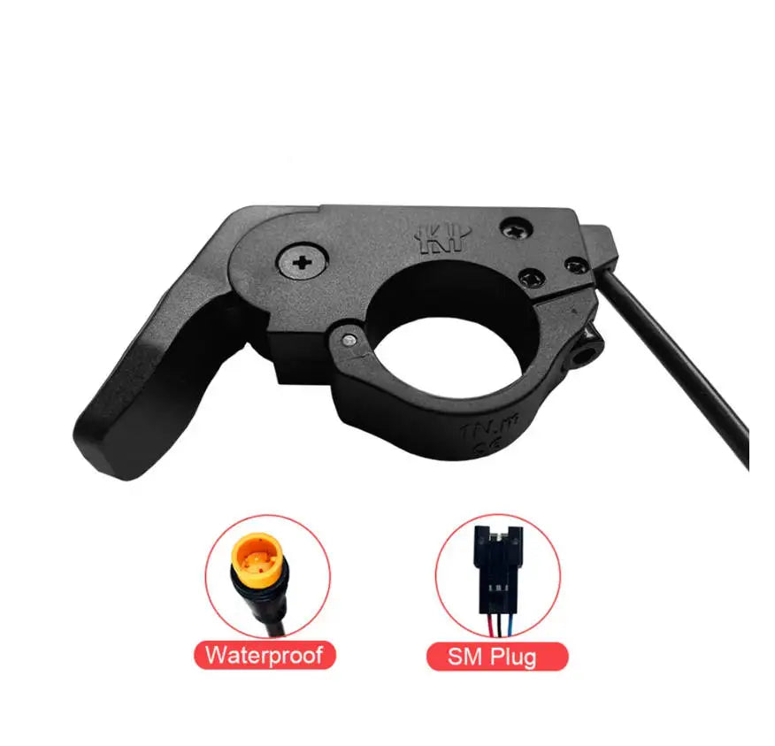 TT-009 Universal SM Waterproof Pulg Electric Bicycle Scooter Thumb Throttle 36V-72V Left & Right for Ebike Electric Bicycle