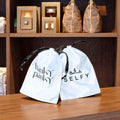 Custom Large White Ivory Satin Silk Drawstring Bag Eco-Friendly Recyclable for Clothing Wigs Packaging Dust Storage Custom Logo