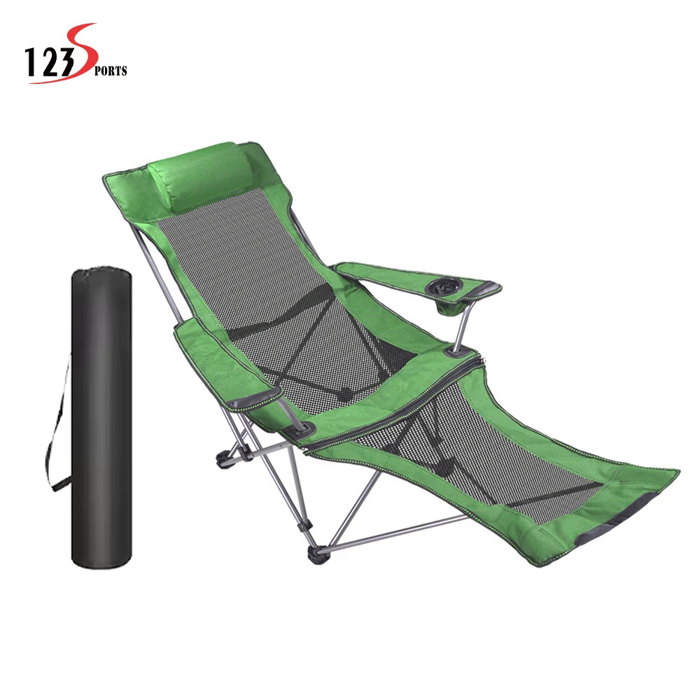 Portable Anti Slip and Wear-Resistant Camping Lounge Chair With Resting Feet