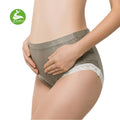 Maternity Underwear Low-Rise Print Woven Breathable Seamless Anti EMF Radiation Pro-Silver Fiber Briefs