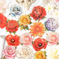 10pcs/pack PET Stickers Pack Flower Story Series Stamping Flower Handbook Material Stickers