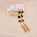 Latest Trendy Stainless Steel Long Dangle Hoop Earrings Fashion Jewelry