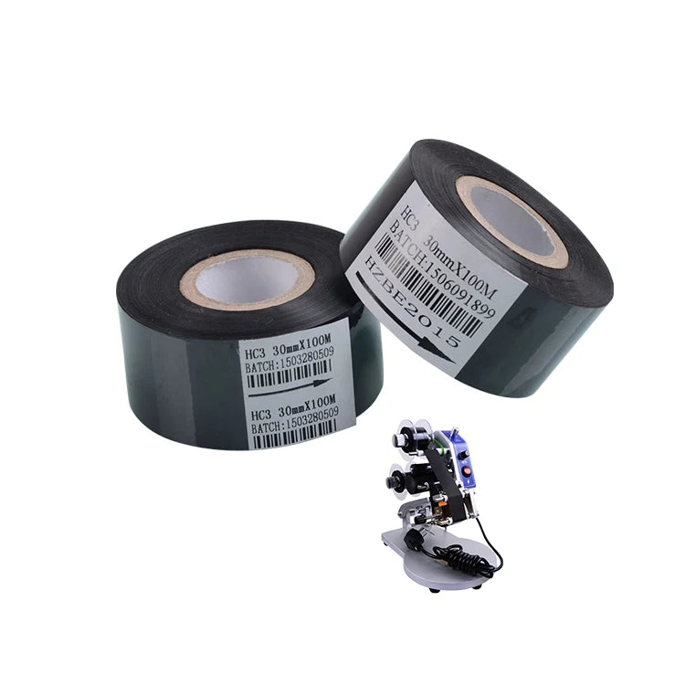 25mm 100m Hot Stamping Foil for Hp241b Code Printer Black Ribbon for Hot Coding Ribbon