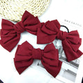 Big Bowknot Hairpin Japanese Cute Spring Clip Top Clip Ins Triple Chiffon Hair Clips