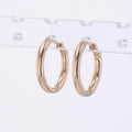 Starsgem Classic Women's 14K Solid Yellow Gold Hoop Earring Simple Style Wedding Engagement Earrings
