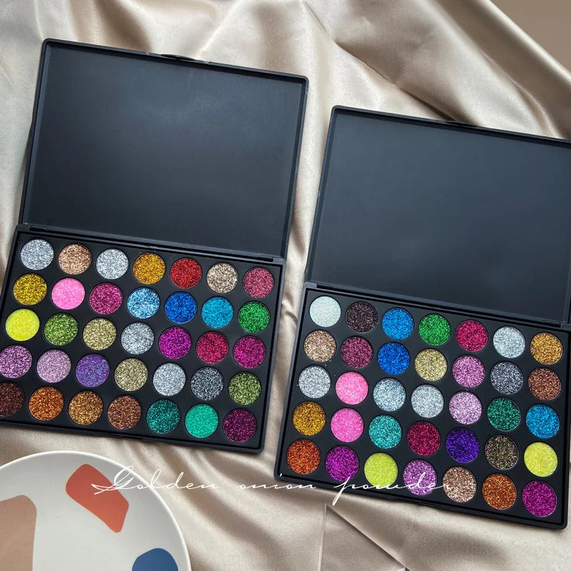Wholesale 35 Colors Eye Makeup Private Label Glitter Best Quality High Pigmented Eyeshadow Cosmetics
