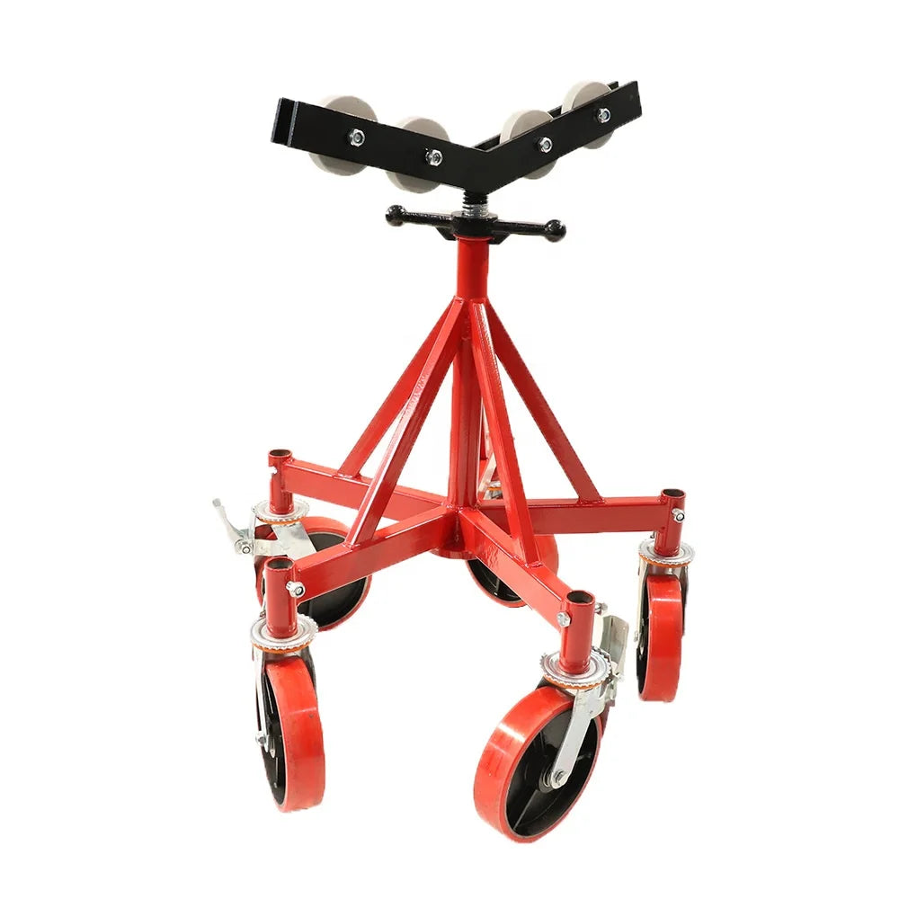 H406 Five-wheel Bracket Movable Pipe Holding Stands Supporting Tube Size Max 40" Loading Weight Max 2300kg