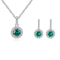 CZCITY Woman Set Necklace Earring Bridal Designer Minimalist and Iced Out Lady Dainty Jewelry