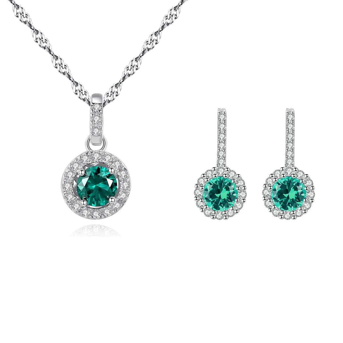 CZCITY Woman Set Necklace Earring Bridal Designer Minimalist and Iced Out Lady Dainty Jewelry