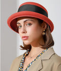 X1542 Lady Elegant Wool Fascinators Royal Ascot Party Outdoor Banquet Millinery Adult Cloche Felt Hat