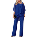 Fashion Women's Two-piece Suit Elegant Pants and Blouse Set Bat Sleeve Irregular Two Piece Set Women Clothing