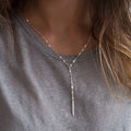 EManco Minimalist Women Accessories Simple Long Necklace Ladies Stainless Steel Sweater Chain Necklace Jewelry