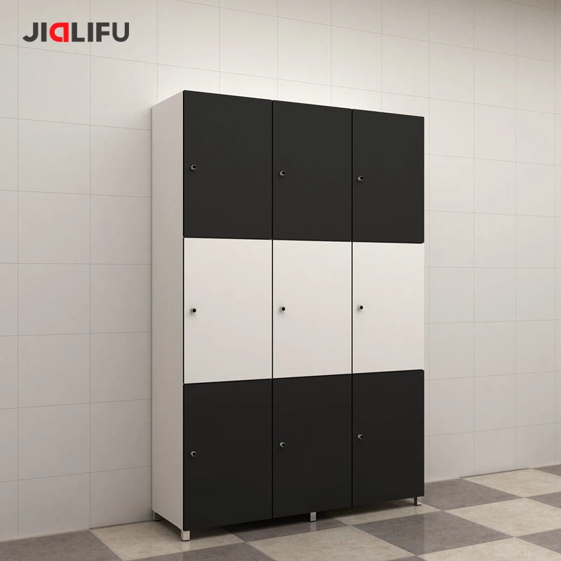 Jialifu Fireproof Three Door Key Phenolic Laminate Sports Gym Lockers Wooden Locker Cabinet