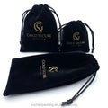 Hot-selling Black Velvet Gift Bags for Jewelry Earring Custom Logo Printed Small Jewelry Bags