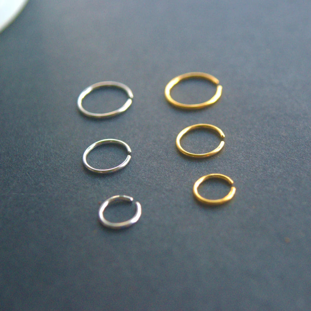 Women Multi Colors Hoop Nose Ring Stainless Steel Rings Jewelry Ring