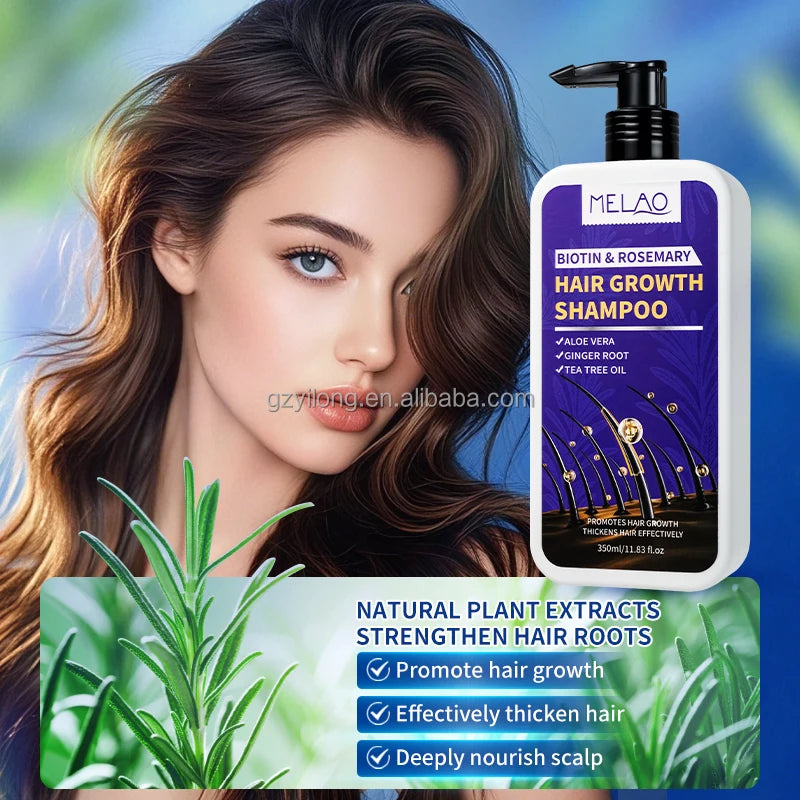 Organic Nourishing Hair Growth Shampoo with Rosemary Biotin Ginger Anti Hair Loss Fuller Hair Growth Biotin Shampoo Oem