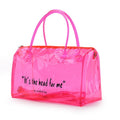 Luxury Extravagant Simplicity High-End Design Transparent PVC Handbags for Women Zipper Closure with Letter Decoration