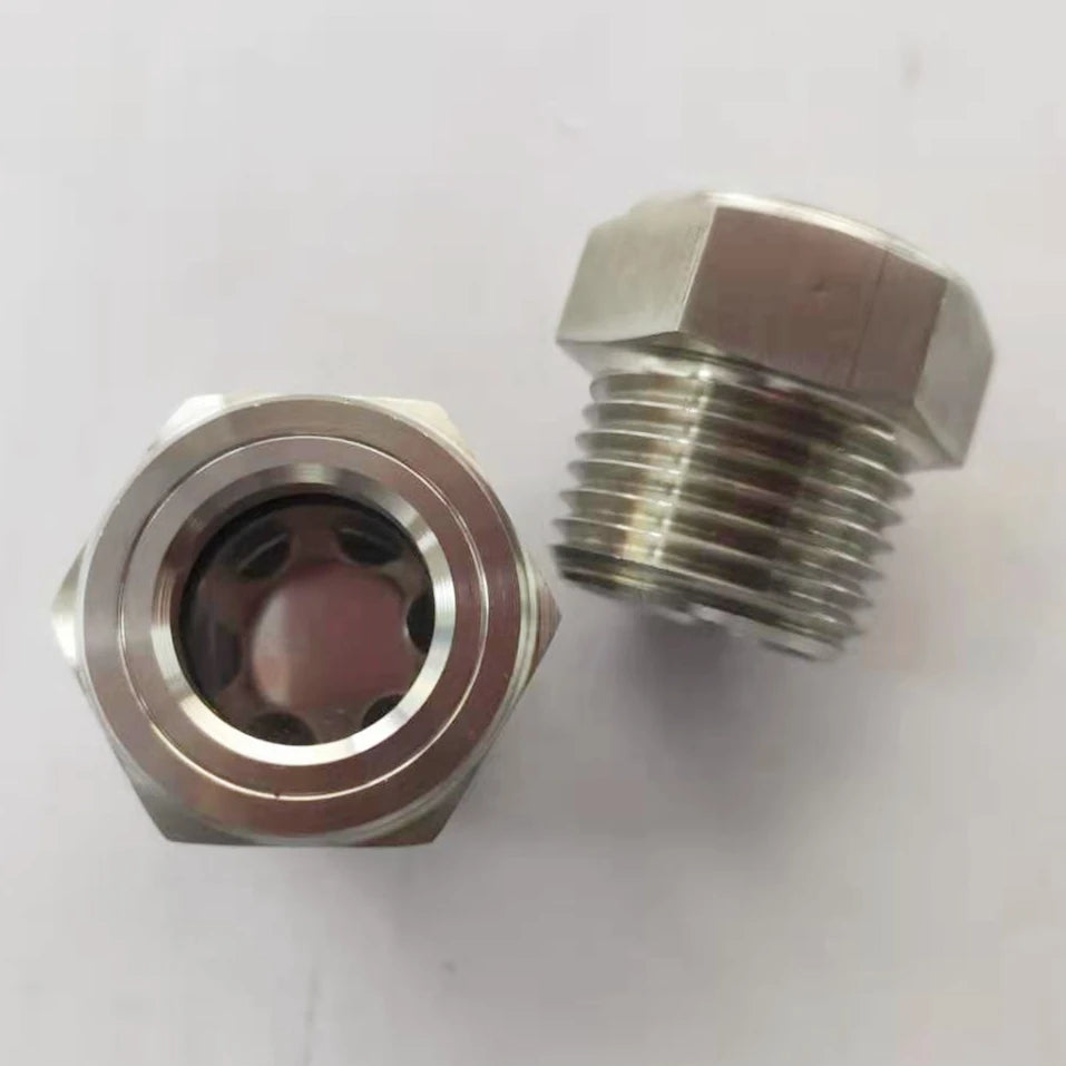 High-Pressure 304 Stainless Steel Sight Glass 3/4BSP Oil Level Pipe Fittings