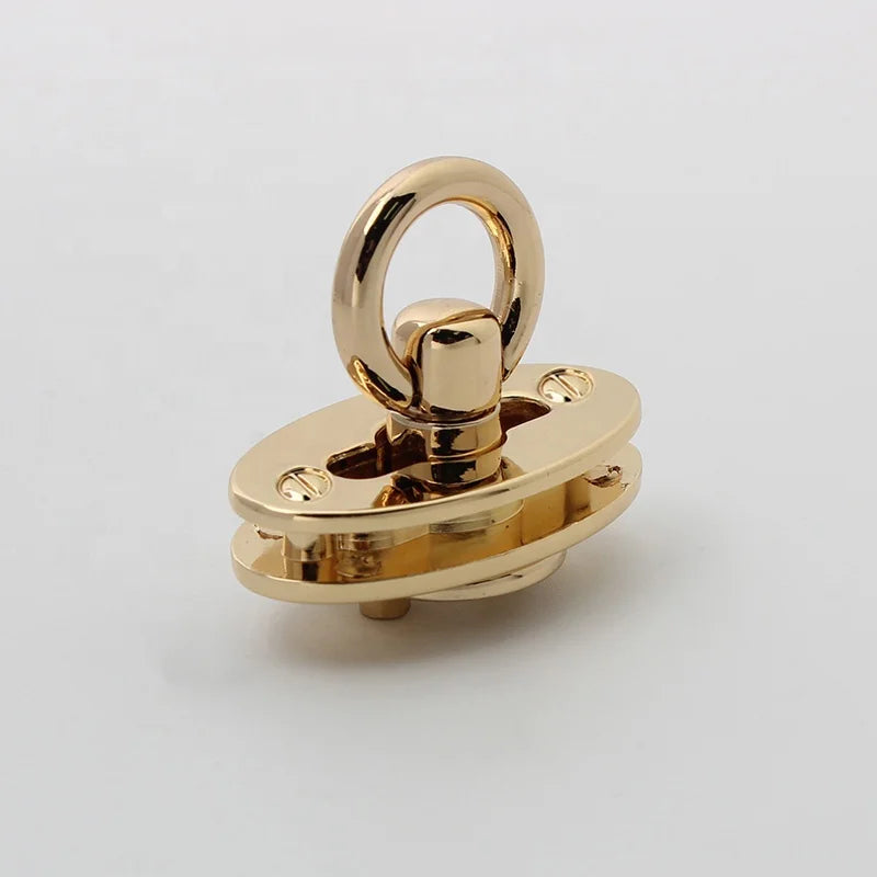 Nolvo World Gold 35*20mm High Quality Durable Luxury Metal Flip Lock for Bags Customizable