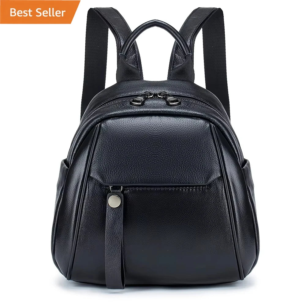 Wholesale Genuine Leather Bag Women's Backpack Large Capacity Soft Leather Backpack Multi-function Small Bagpack
