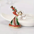 New Christmas Angel Blows Horn Crystal Brooch Festival Crystal Badge Women's and Men's Gifts