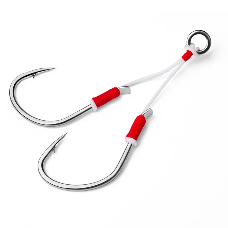 Factory Wholesale High Carbon Steel Fishing Jig Head Hooks Assist Bulk Ultra Lightweight Fishing Tackle