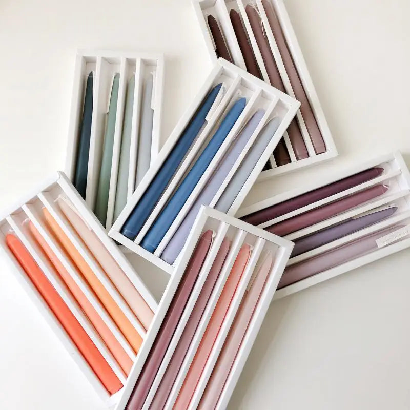 AIKUN Multicolor 25CM Taper Candles Wedding Decoration Birthday Festival Table Decor Long Stick Nordic Soy Wax Scented Candles