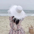 Women Tassel Straw Hat Wide Brim Beach Sun Cap Foldable Large Floppy Summer Hats