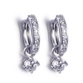 Messi Jewelry MSE-518 0.5ct Round Cut CVD HPHT Lab Grown Diamond  Woman 14k White Gold Earring