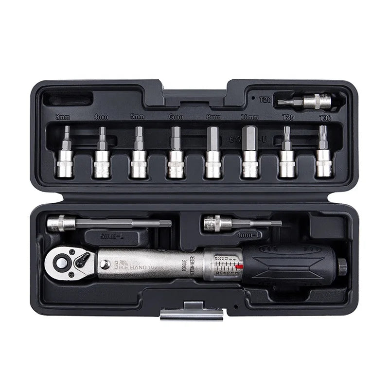 Bike Hand Many Functions Bicycle Repair Tool Torque Wrench Set with Equipped with Various Adapters