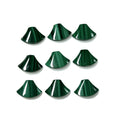 Natural Fan Shape Flat Bottom Green Malachite VC Jewelry Loose Cabochon Gemstones