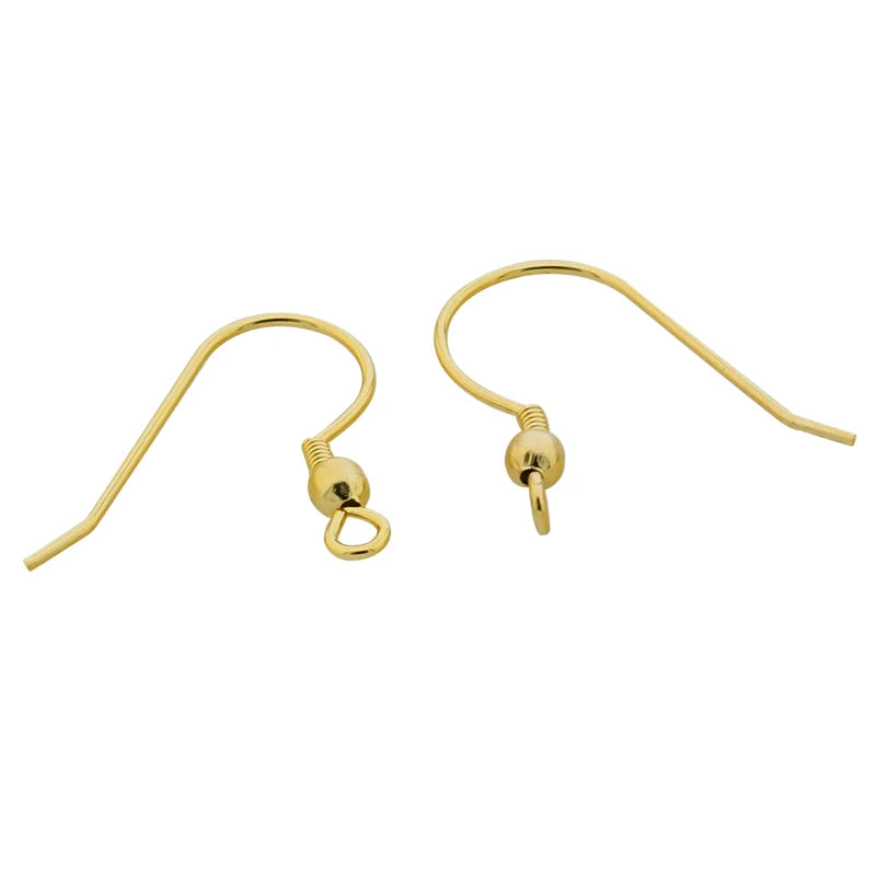 Stainless Steel Earrings Hook with 3 mm Golden Ball  for DiY Jewelry Making Fish Hooks Jewelry Accessories
