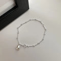 Vintage Genuine 925 Sterling Silver Twist Chain Girls Bracelets Oval Round Freshwater Pearl Quality Charm Bracelets
