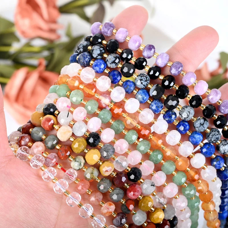 Wholesale Natural Purple Ghost Quartz Beads Smooth Loose Spacer Crystal Beads for Jewelry Making Other Crystal Crafts