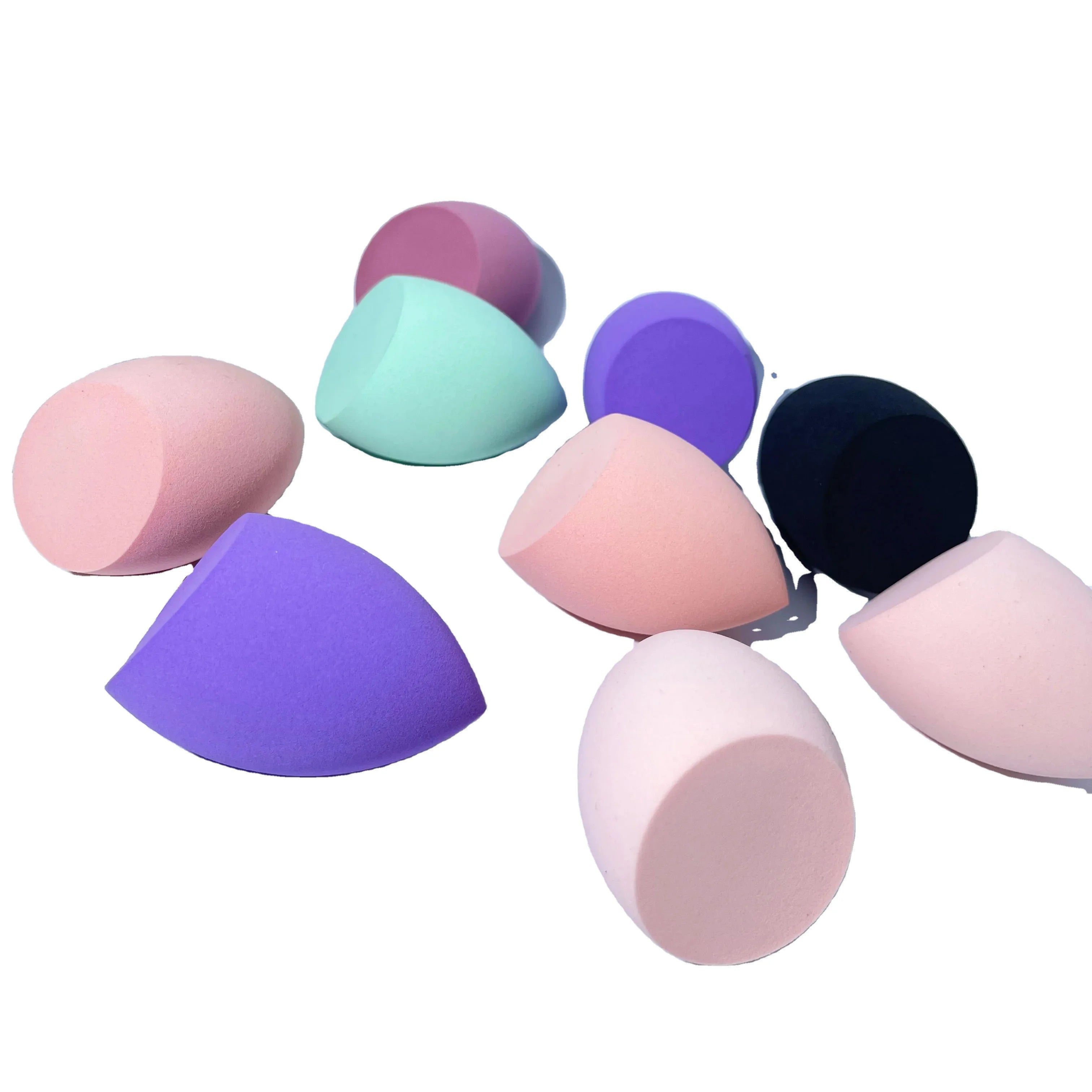 S.Belle Beauty Egg Latex-Free Washable Makeup Sponge Water Drop Oblique Cut Design for Powder Cushion Foundation Application