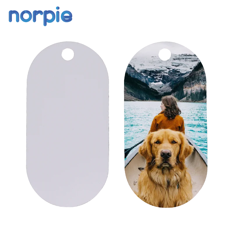Manufacturer Wholesale Double-sided DIY Printed  Sublimation Aluminum Pet ID Tags Dog Tag