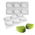 Hot Sale BPA Free Non Stick Food Grade 6 Cavities Resin Soap Making Mold Leaf Shape Silicone Mold Cake Mousse Mould MegaBDM