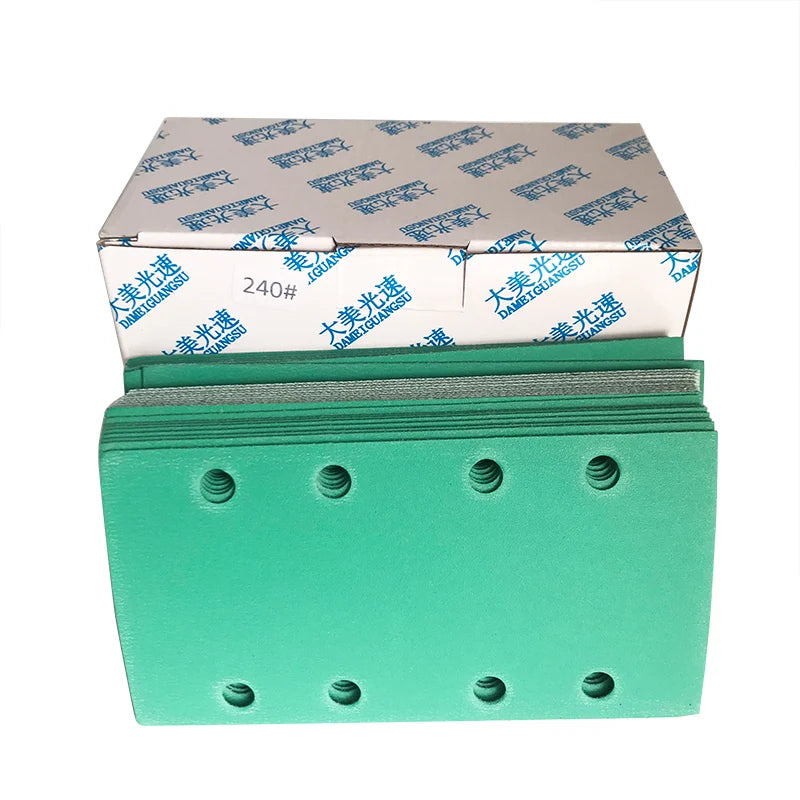 8-Hole Rectangular Dry Abrasive Paper Pneumatic Dry Mill Dust-Free Flocking for Car Sheet Metal Spray Paint Putty Putty