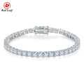 Redleaf Jewelry Custom 925 Sterling Silver Bracelet 3mm  Moissanite Hip Hop Tennis Bracelet