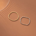 1 Piece S925 Sterling Silver Irregular Thin Bean Shape Solid Size Rings Dainty Women Stackable Rings Never Fade