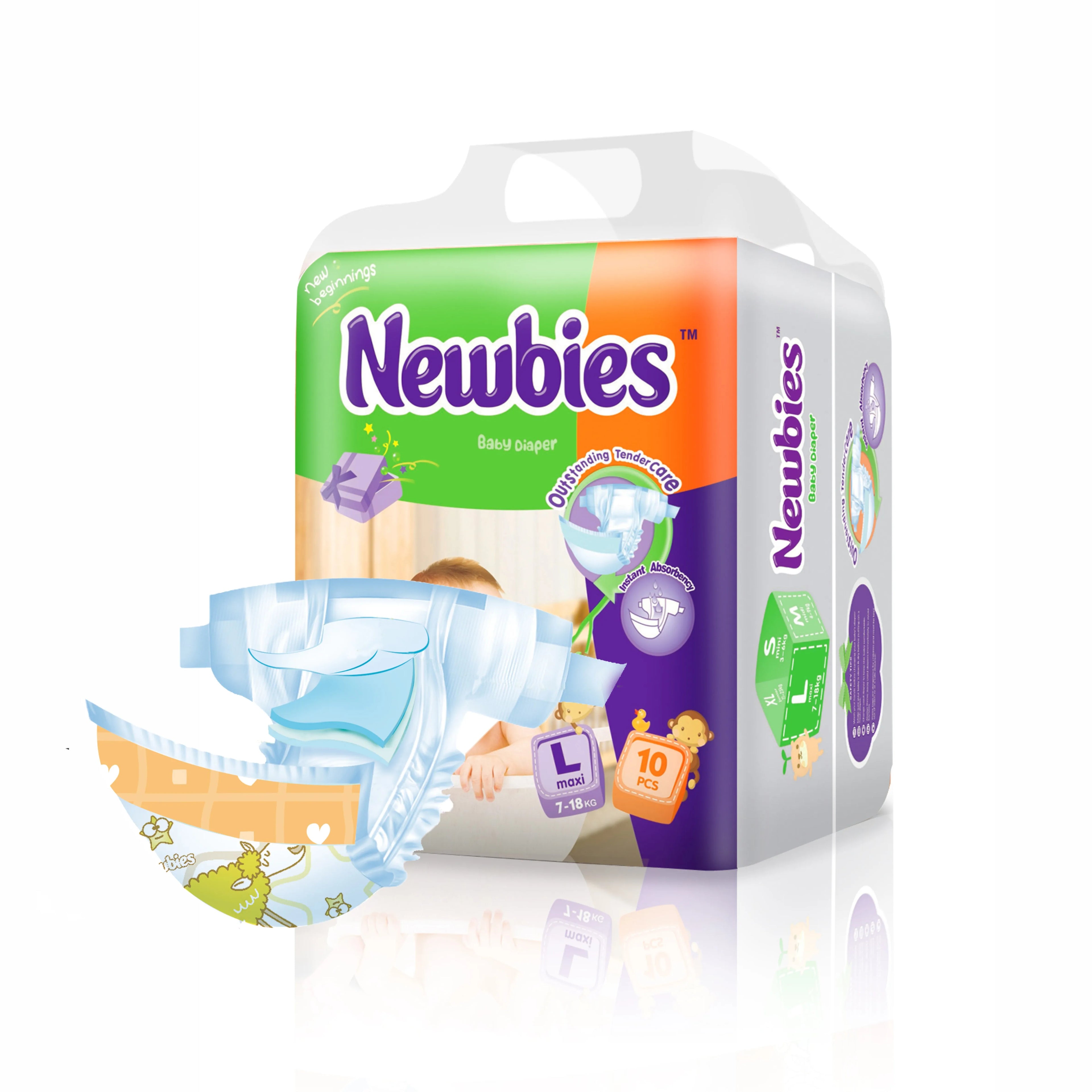 High Quality NEWBIES-CLASSIC Disposable Diaper Pants with Breathable Backsheet and 3D Leak Prevention for Newborns and Babies