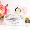 Best Selling K9 Crystal Decoration Custom Made Clock Heart Shaped Glass Crystal Gift for Wedding Anniversary Couple CWG-01F