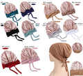 2025 Hot Sale  New Designs Turkish Cotton Modal Jersey Premium Satin Lined Silk Underscarf Muslim Women Satin Inner Hijab Caps