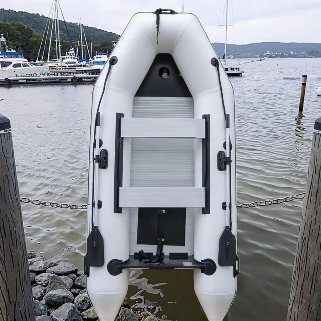 Hedia 11ft Inflatable Dinghy Boat for Adults Includes Paddles Rib Boat for Scuba Diving Kayak Raft Drifting Sports Rowing Boat