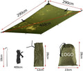 Woqi Camping Hammock  Outdoor   210T 70D Nylon Hammock with Mosquito Net and  Rain Fly Tarp  Camo Color